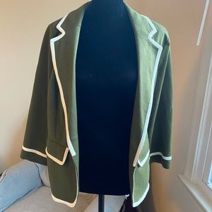 Mod Cloth Olive green blazer with piping
